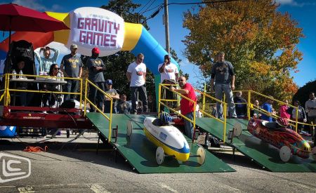 Custom Inflatable Starting Arch with Racers at the 5th Annual Georgia Gravity Games